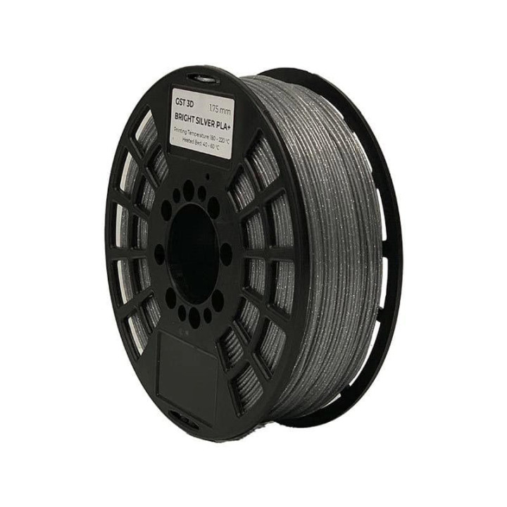 Spilgti sudraba PLA+ diegs (Filament) 1.75mm 1kg