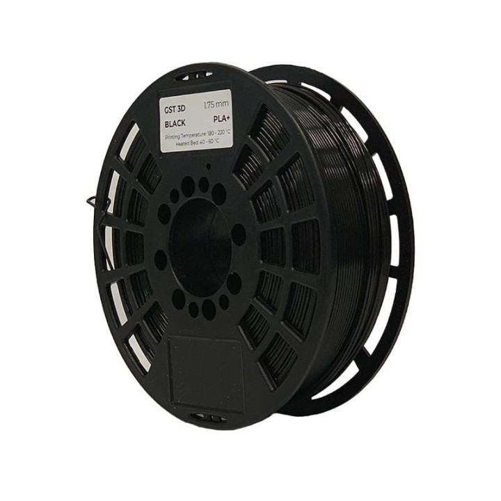 Melns PLA+ diegs (filament) 1.75mm 1kg